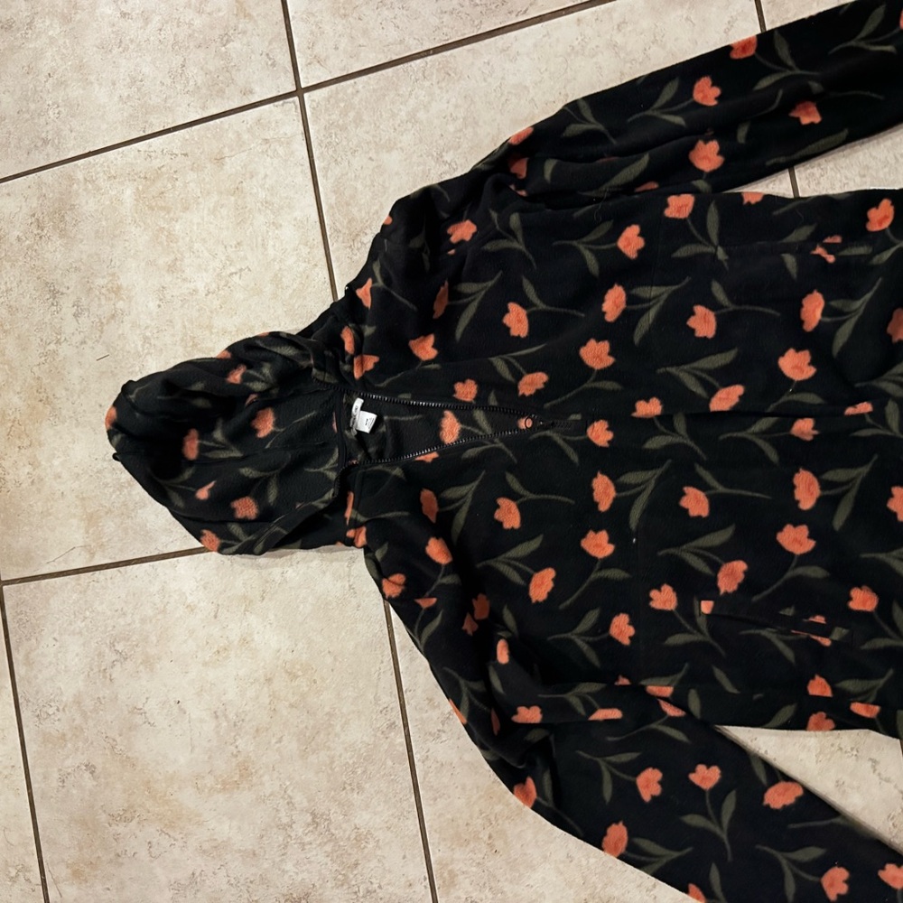 O'Neill Black and Orange Floral Jacket